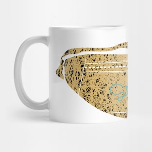 gold color sling bag Mug